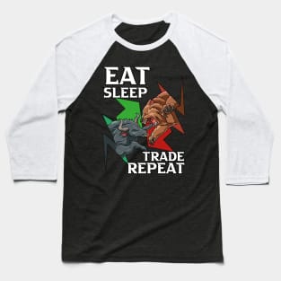 Trading Market Trend Bull Bear Forex Cryptocurrencies Stock Baseball T-Shirt